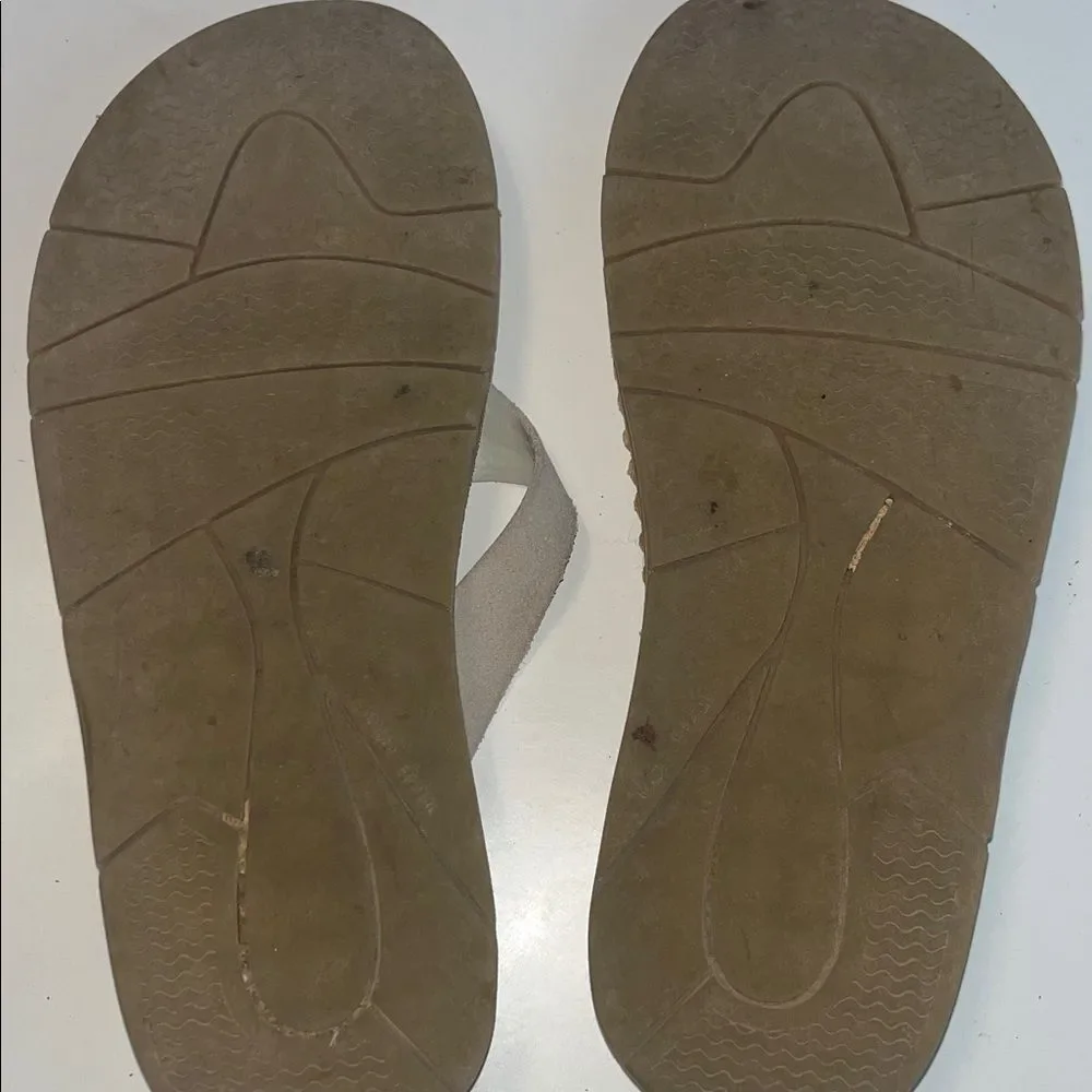 American Eagle Outfitters Women’s Leather Beige Sandals size 6.5 pre-Loved